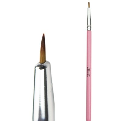 Pink wood handle cosmetic eyeliner brush,ultra fine eyeliner brush