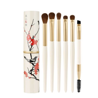 Goat Hair Eye Makeup Brush Set 6pcs/set Beauty Tools Private Label Eyeshadow Blending Brush