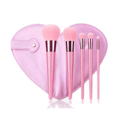 Profesional brush makeup custom logo 5pcs star makeup brush kit cosmetic brush set, pink brochas de maquillaje